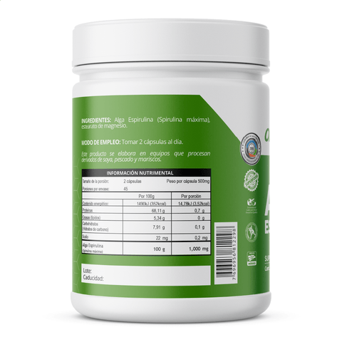 Alga Espirulina (180 cáps)