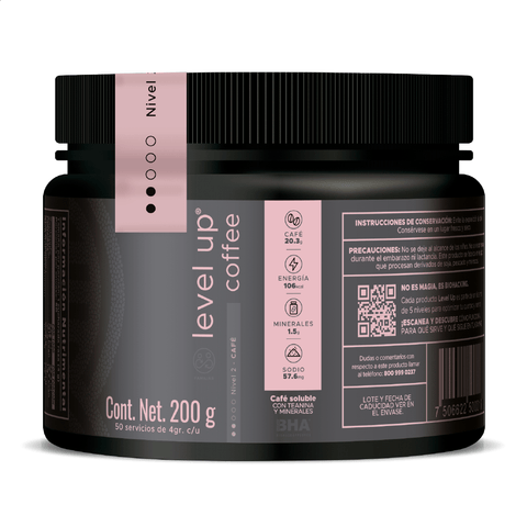 Level-Up Coffee: Energía natural con minerales y Teanina 200grs