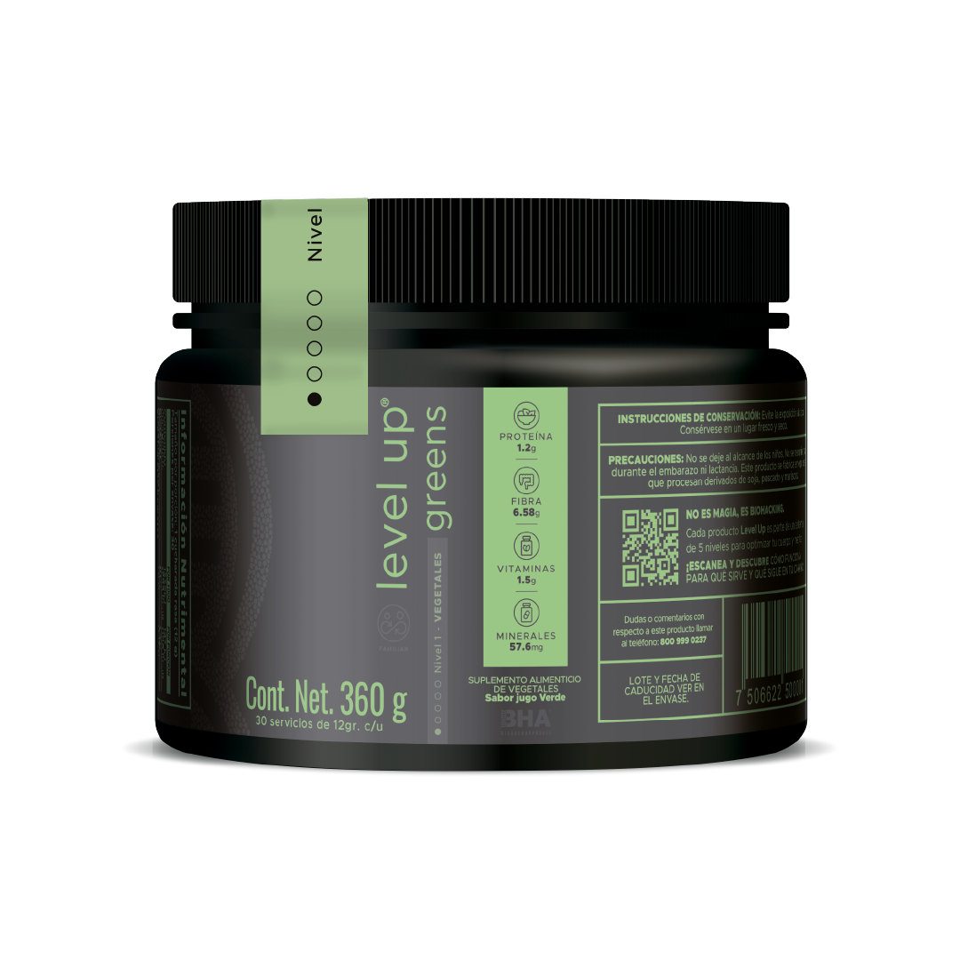 Level-Up Greens 360 grs.