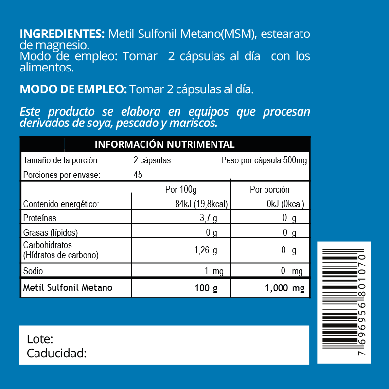MSM 1000 (90 cáps)
