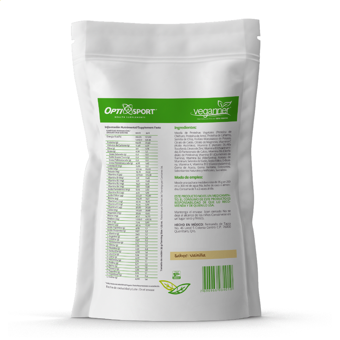 Veganner Proteína Vegetal Vegana 525 grs. (polvo)