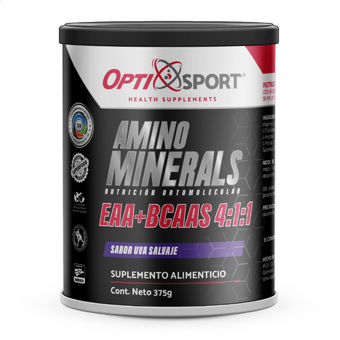 Amino Minerals EAA + BCAAs 4:1:1 - 375 grs. (polvo)