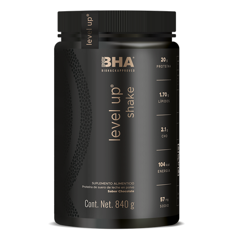 Level-Up Shake: Proteína y energía en cada porción, con sabor a chocolate 840g