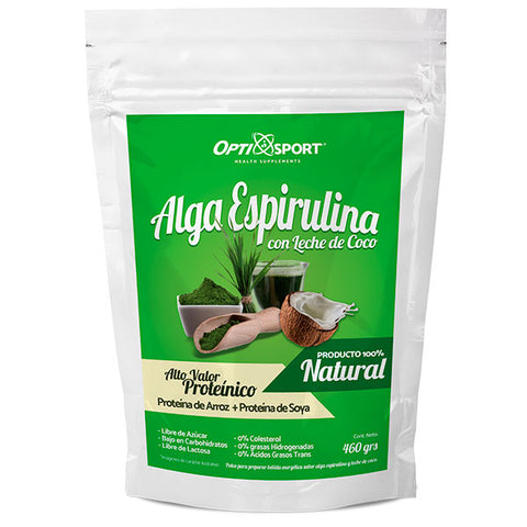 Alga Espirulina con Leche de Coco