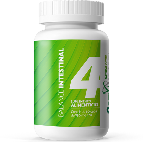 BALANCE INTESTINAL 4 con 60 cápsulas de 750 mg c/u | Suplemento Alimenticio