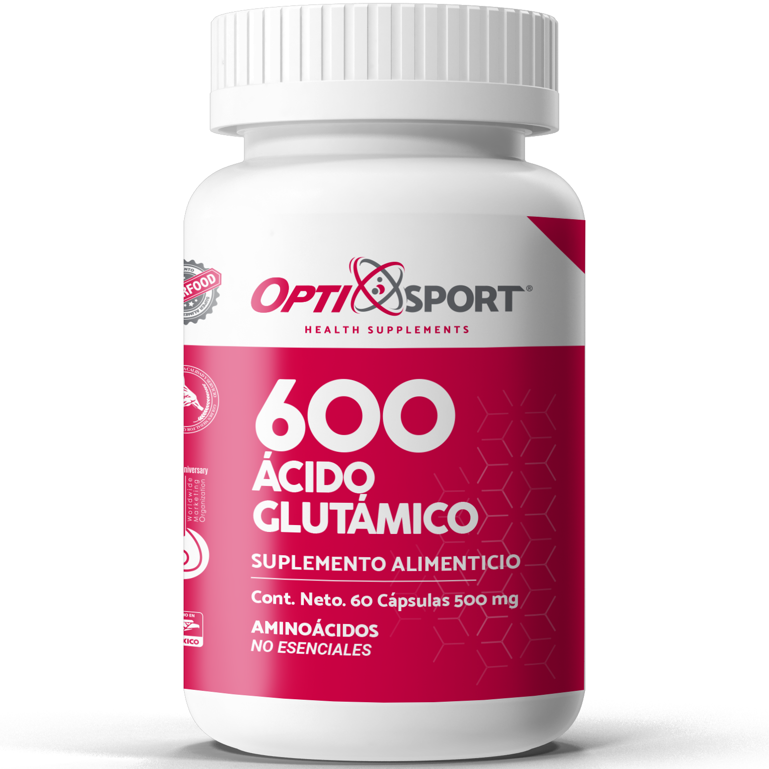 Ácido Glutámico 600 con 60 cápsulas
